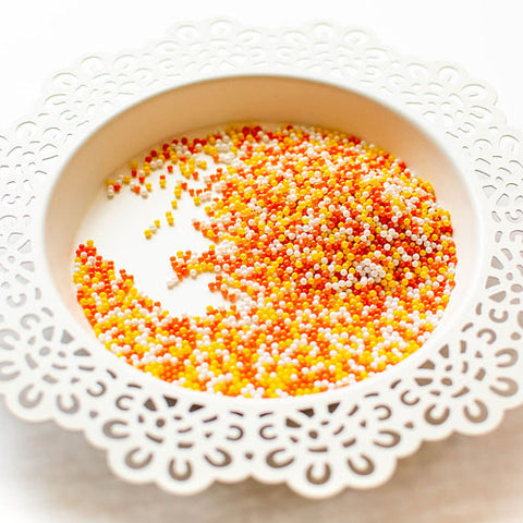 Candy Corn Glass Shaker Beads