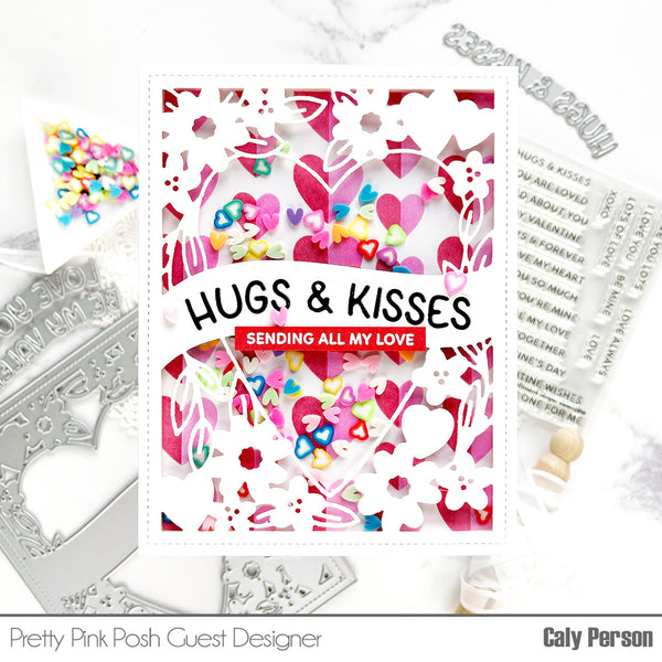 Ideen mit Herz Stencil con rose 14,0 cm x 9,2 cm Ideen mit Herz Stencil con rose 14,0 cm x 9,2 cm
