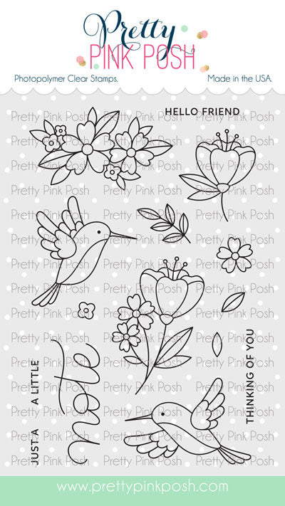 Hummingbird Floral Stamp Set
