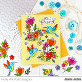 Hummingbird Floral Stamp Set