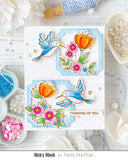 Hummingbird Floral Stamp Set
