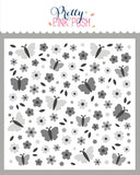 Layered Butterfly Floral Stencils (4 Pack)