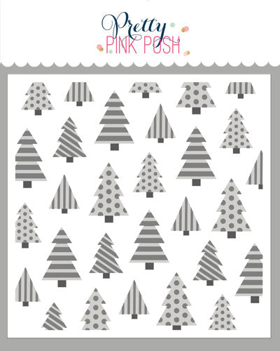 Layered Christmas Trees Stencils (3 Pack)