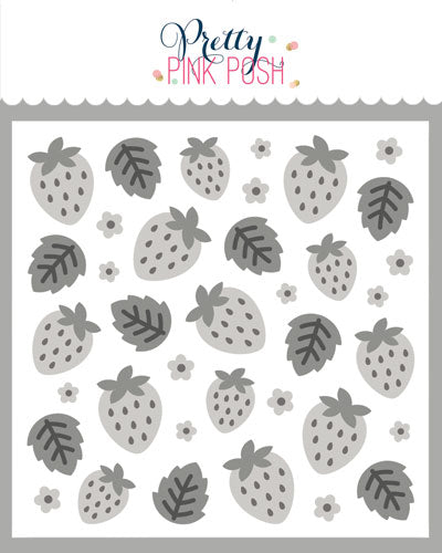 Layered Strawberries Stencils (4 Pack)
