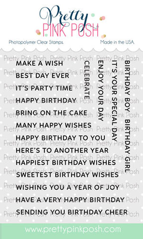 Sentiment Strips: Birthday Stamp Set