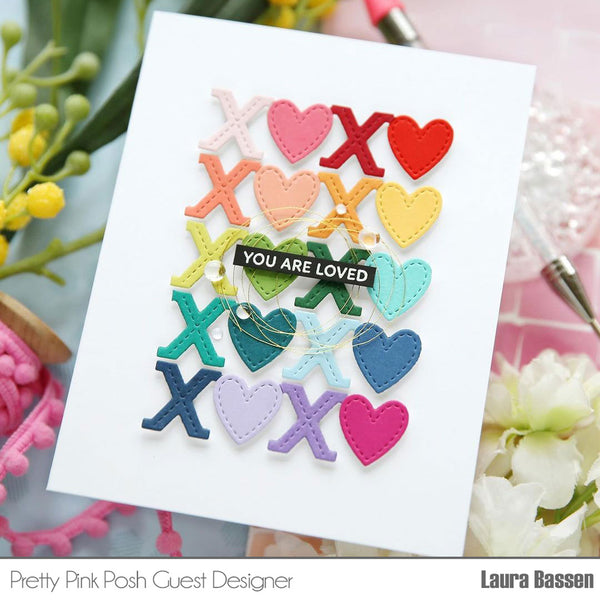 XOXO Heart Border Dies – Pretty Pink Posh LLC