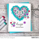 Large Floral Hearts Stamp Set