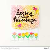 Spring Blessings Script Die