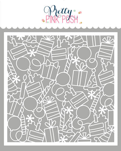 Birthday Background Stencil