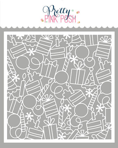 Birthday Background Stencil