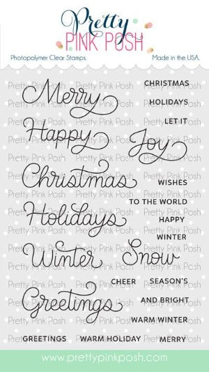 Holiday Scripts Stamp Set