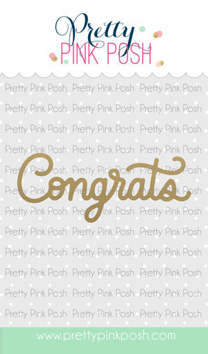 Hot Foil Congrats Script