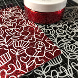 Love Background Stencil