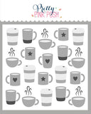 Layered Coffee Cups Stencils (3 Pack)