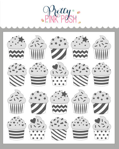 Layered Cupcakes Stencils (3 Pack)