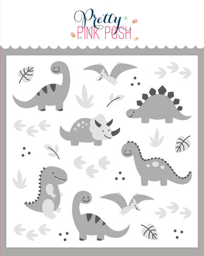 Layered Dinosaurs Stencils (3 Pack)