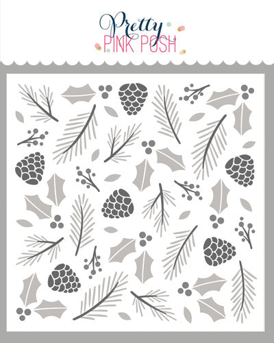 Layered Winter Foliage Stencils (3 Pack)