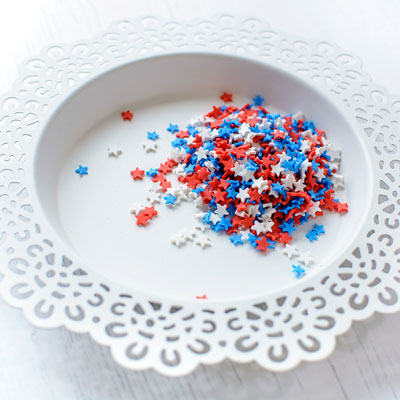 Patriotic Stars Clay Confetti