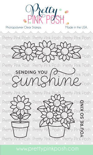 Potted Sunflowers Stamp Set