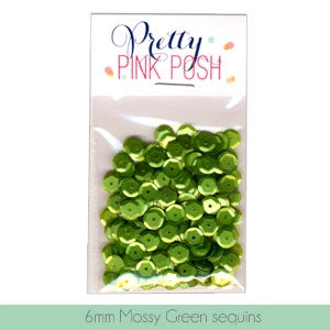 Mossy Green Sequins - Cupped Sequins