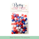 6mm Patriotic Mix Sequins