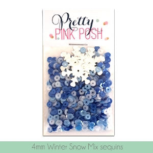 4mm Winter Snow Sequins Mix