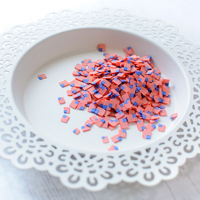 American Flags Clay Confetti