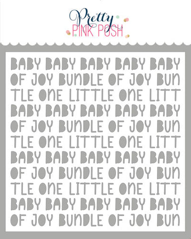 Baby Words Stencil