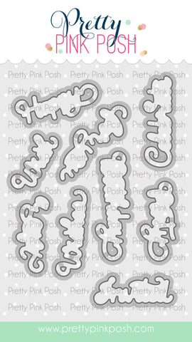 Birthday Scripts Coordinating Dies