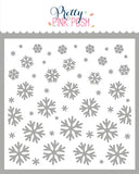 Cascading Snowflakes Stencil