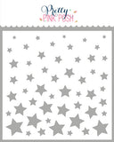 Cascading Stars Stencil