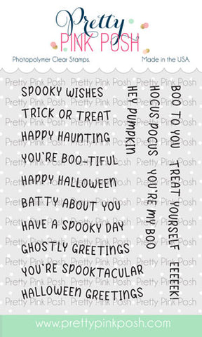 Halloween Banner Greetings Stamp Set