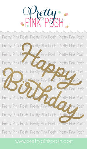 Hot Foil Happy Birthday Script Hot Foil Happy Birthday Script