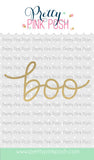 Hot Foil Large Boo Script