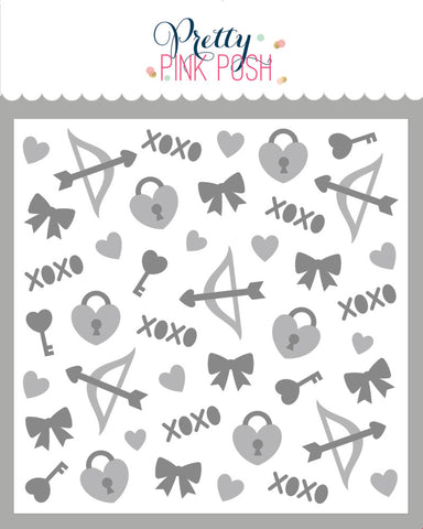 Layered Cupid Items Stencils (2 Pack)