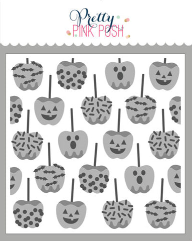 Layered Halloween Candy Apples Stencils (3 Pack)