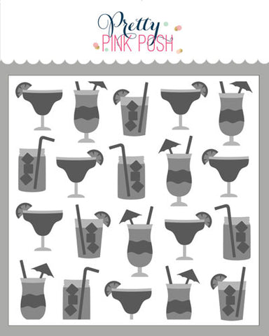 Layered Summer Drinks Stencils (3 Pack)