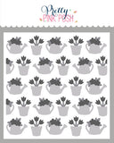 Layered Watering Can Floral Stencils (3 Pack)