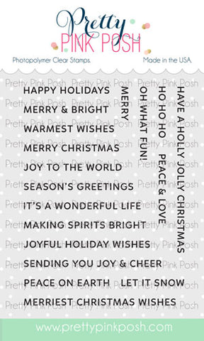 Sentiment Strips: Christmas Stamp Set