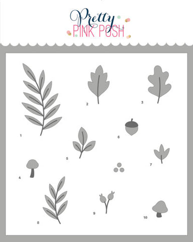 Solid Leaf Foliage Stencils (2 Pack)