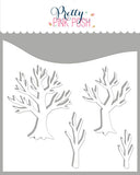 Spooky Trees Masks Stencil