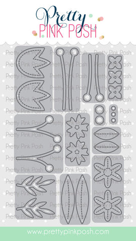 Stitched Spring Flowers Dies