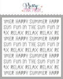 Summer Words Stencil