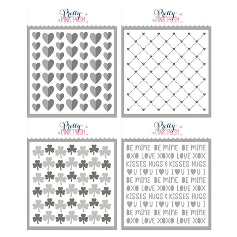 Layered Hearts Stencils (2 Pack) – Pretty Pink Posh LLC