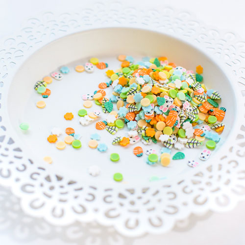 Bunny Garden Clay Confetti Pretty Pink Posh LLC