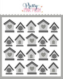 Layered Birdhouses Stencils (4 Pack)
