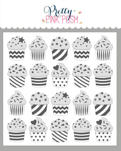 LV reusable stencil for cakes and cupcakes