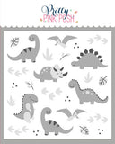 Layered Dinosaurs Stencils (3 Pack)