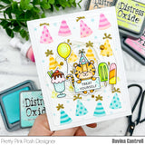Layered Party Hats Stencils (4 Pack)