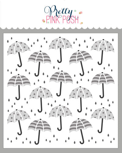 Layered Umbrellas Stencils (4 Pack)